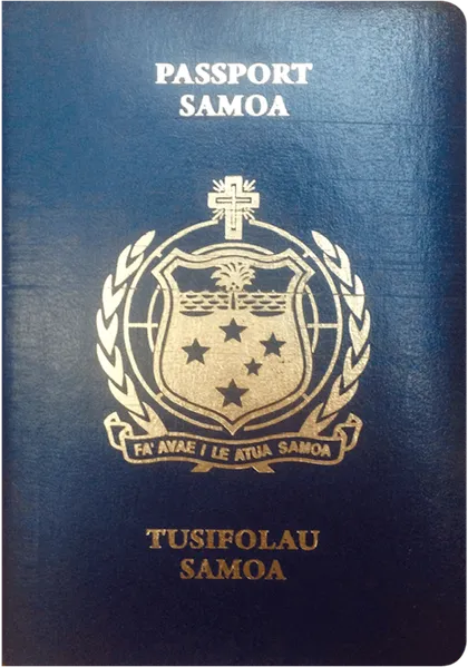 Samoa passport